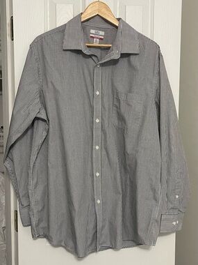 croft & barrow Men's Black and White Pinstripe Dress Shirt